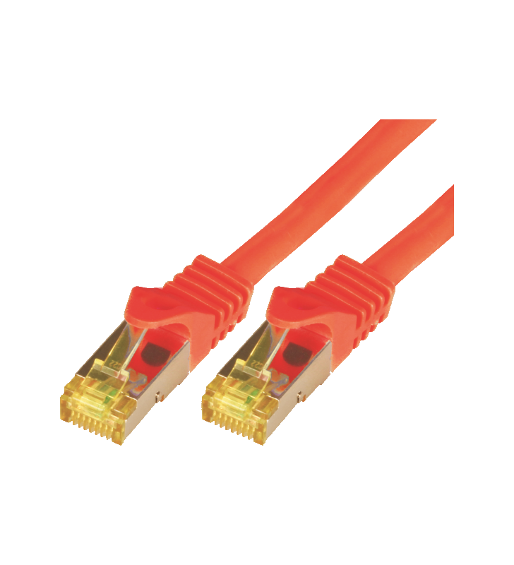 Cat7 s-ftp-pimf-lszh-1.00m-red/raw cable-26/7-rj45-4p-600mhz