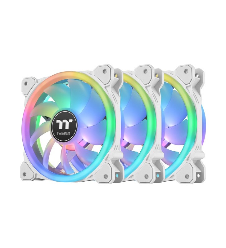 Thermaltake SWAFAN 14 RGB Ventilator radiator TT Premium Edition alb (pachet 3 ventilatoare), ventilator carcasa (alb, pachet de 3, inclusiv controler)