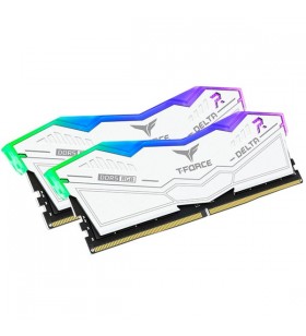 Kit de memorie Team Group DIMM 64GB DDR5-6000 (alb, FF4D564G6000HC38ADC0, Delta RGB, XMP)