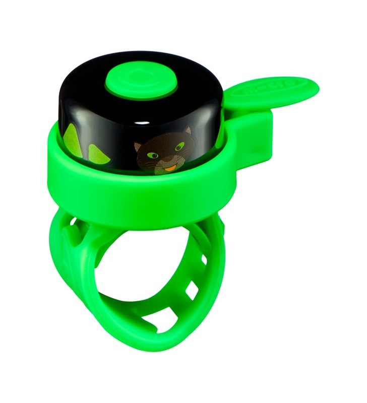 Affenzahn Micro Bell Panther, sonerie pentru biciclete (negru/verde neon)
