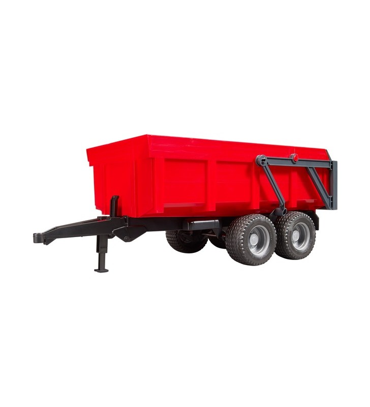 remorcă basculantă bruder cu perete spate automat, model de vehicul (Roșu Negru)