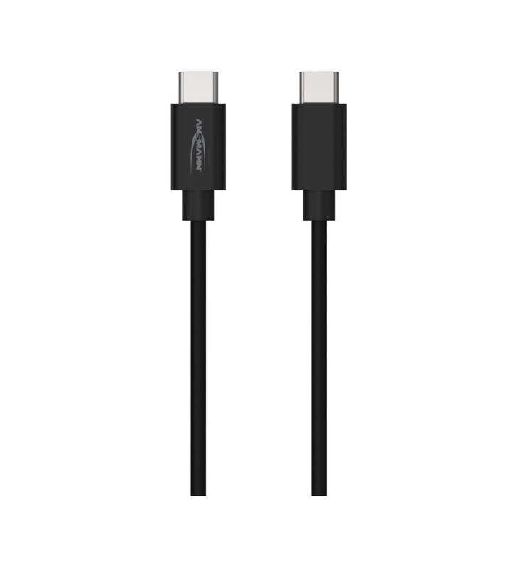 Cablu Ansmann USB 3.2 Gen 1, conector USB-C -conector USB-C (negru, 2 metri, încărcare cu până la 60 wați)