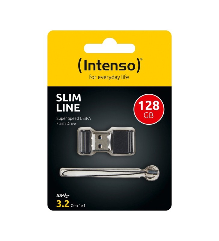 Intenso SLIM LINE 128 GB, stick USB (negru, USB-A 3.2 Gen 1)