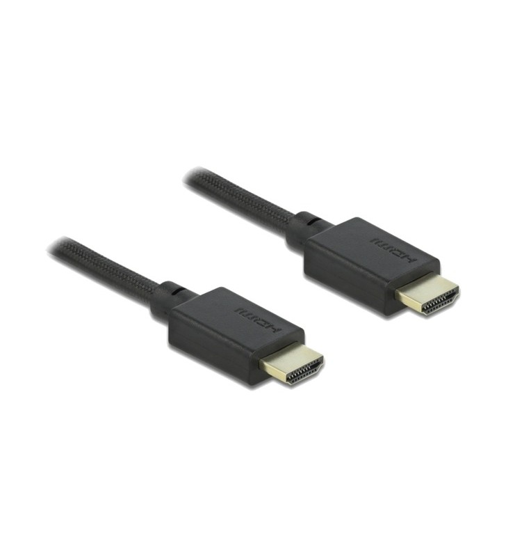 Cablu HDMI de mare viteză DeLOCK 48 Gbps 8K 60Hz (negru, 2,5 metri)