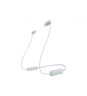 Sony WI-C100 Căști Fără fir În ureche Apeluri/Muzică Bluetooth Alb