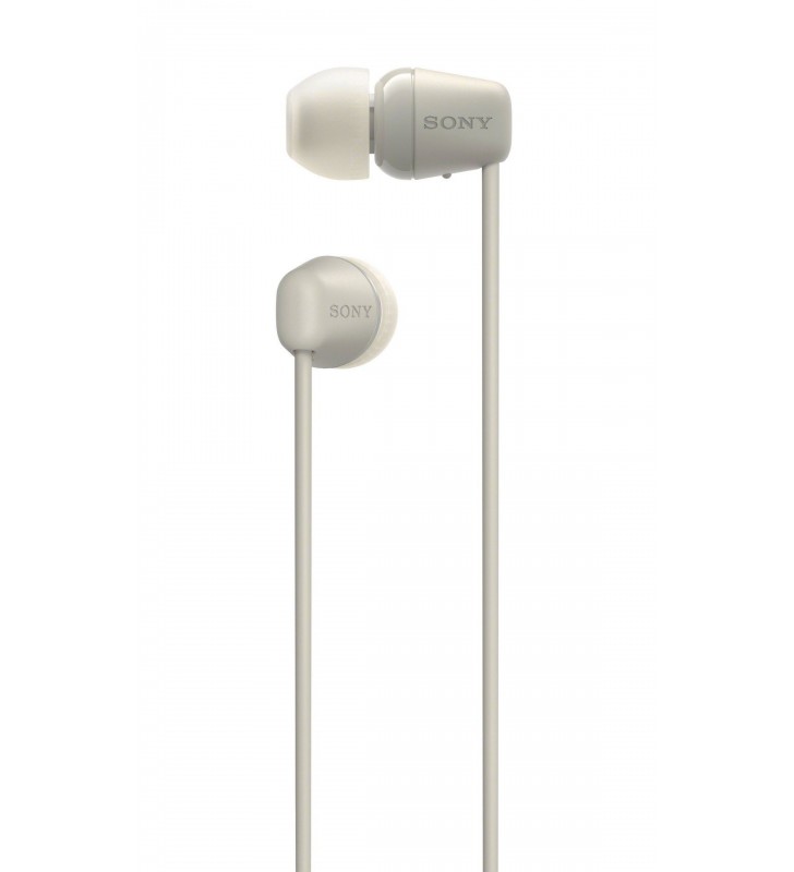 Sony WI-C100 Căști Fără fir În ureche Apeluri/Muzică Bluetooth Bej