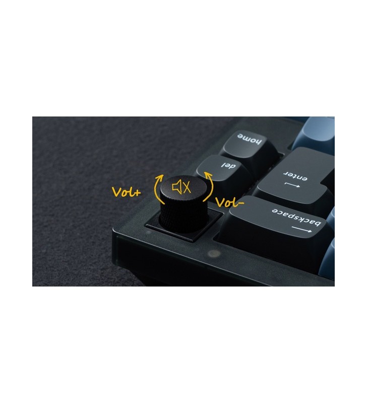 Keychron V2, tastatură pentru jocuri (negru/albastru-gri, aspect DE, Keychron K Pro maro, hot-swap, RGB)