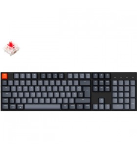 Keychron K10, tastatură pentru jocuri (negru/gri, aspect DE, Gateron G Pro Red, hot swap)
