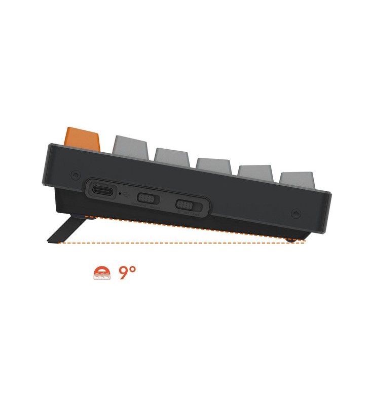 Keychron K10, tastatură pentru jocuri (negru/gri, aspect DE, Gateron G Pro Red, hot swap)