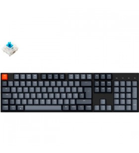 Keychron K10, tastatură pentru jocuri (negru/gri, aspect DE, Gateron G Pro Blue)