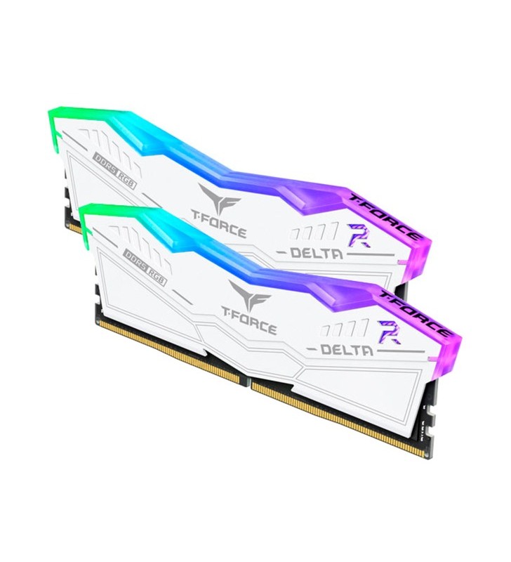 Kit de memorie Team Group DIMM 32GB DDR5-7800 (alb, FF4D532G7800HC38DDC01, Delta RGB, XMP)