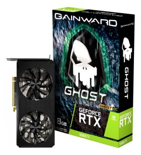 Gainward GeForce RTX 3060 Ti Ghost OC LHR, placă grafică (Lite Hash Rate, 3x DisplayPort, 1x HDMI 2.1)