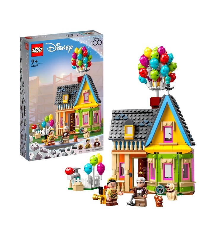 Jucărie de construcție LEGO 43217 Casa lui Carl Disney de deasupra