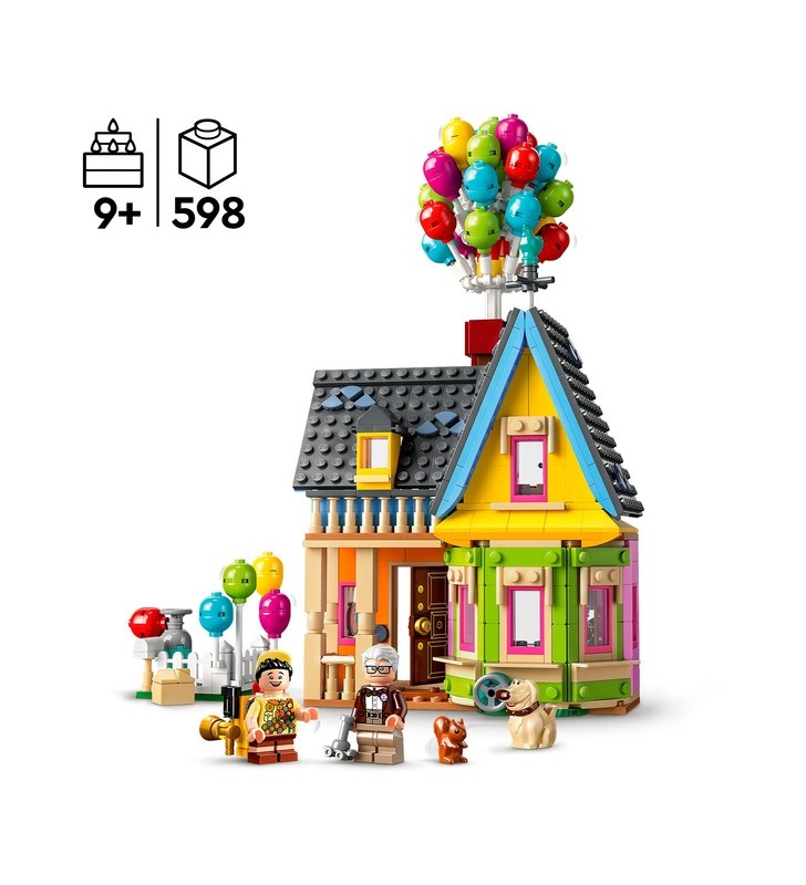 Jucărie de construcție LEGO 43217 Casa lui Carl Disney de deasupra
