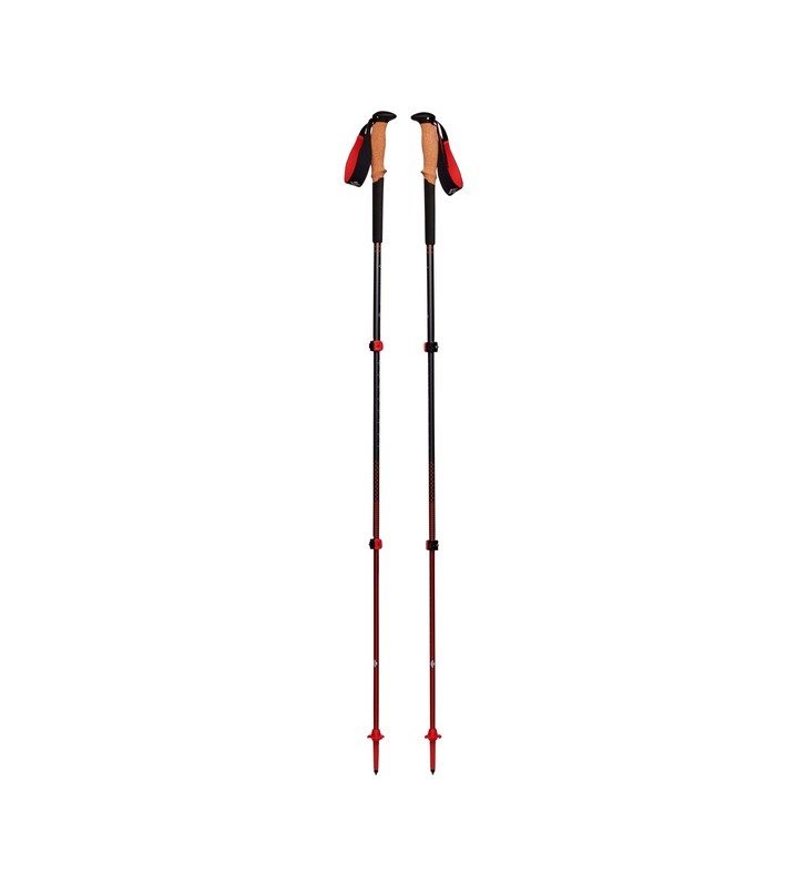 Bețe de trekking Black Diamond Pursuit M/L, echipament de fitness (gri/rosu, 1 pereche, 110-125 cm)