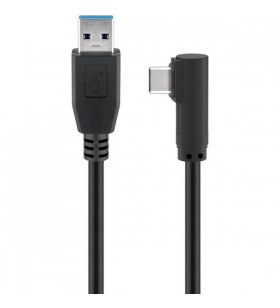 Cablu goobay USB 3.2 Gen 1, mufă USB-A  mufă USB-C 90°