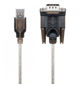 Cablu adaptor goobay USB 2.0, mufa USB-A mufa serial RS-232