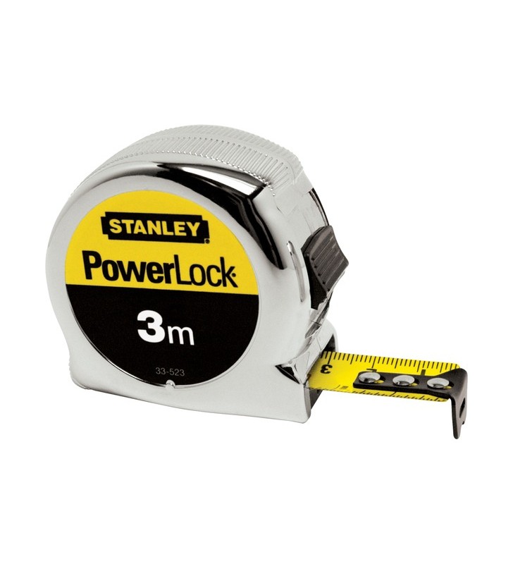 Bandă de măsurare Stanley Micro Powerlock Blade Armor, 3 metri (argintiu/galben, 19 mm)