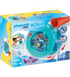 PLAYMOBIL 70636 1.2.3 AQUA Roată cu vârtej de apă cu jucărie de construcție Baby Shark