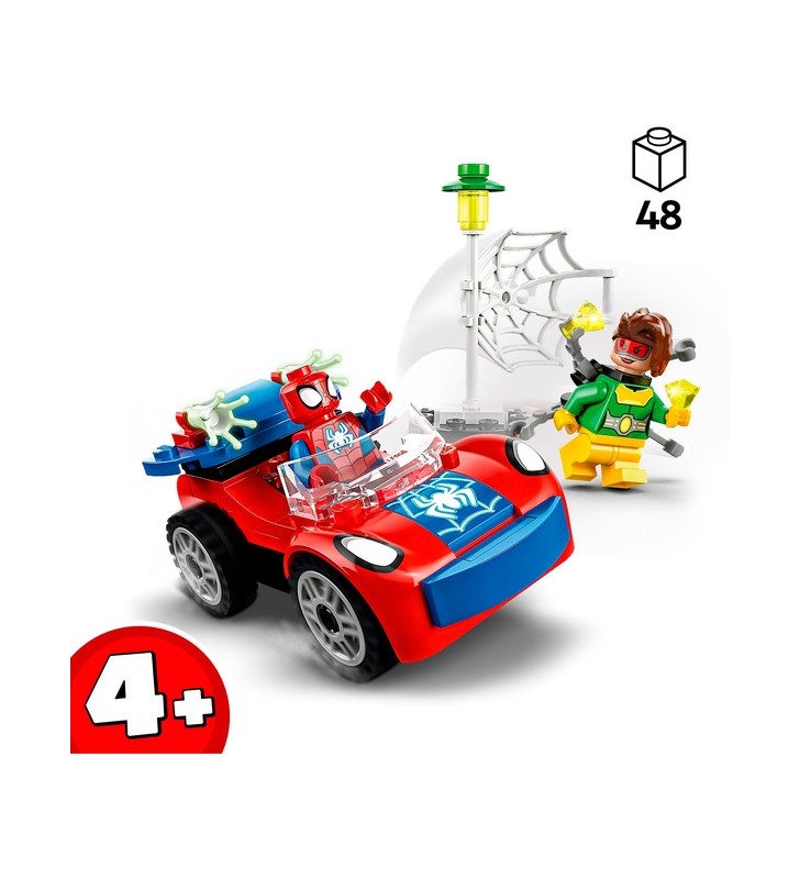LEGO 10789 Marvel Spidey și super-prietenii săi Mașina lui Spider-Man și jucăria de construcție Doc Ock