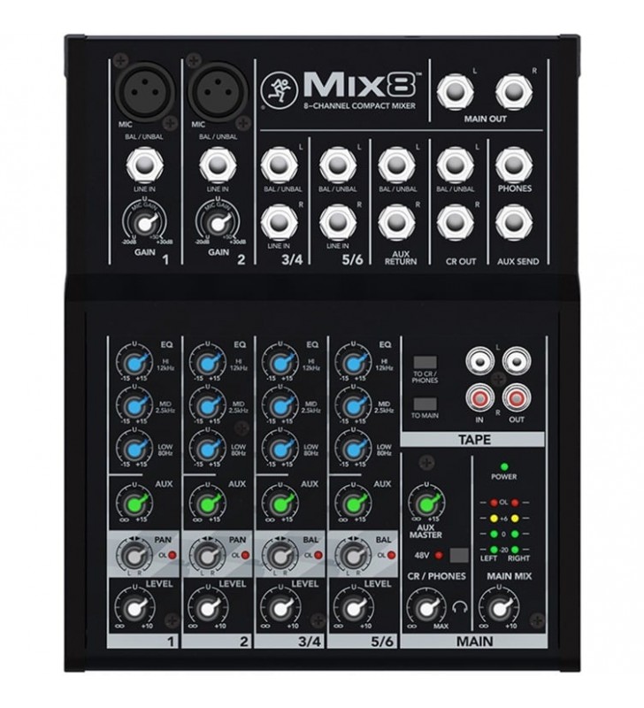 MACKIE Mix8, mixer (negru)