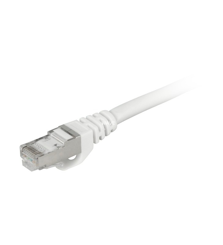 Cablu patch Sharkoon SFTP, RJ-45, cu cablu brut Cat.7a (alb, 7,5 metri)