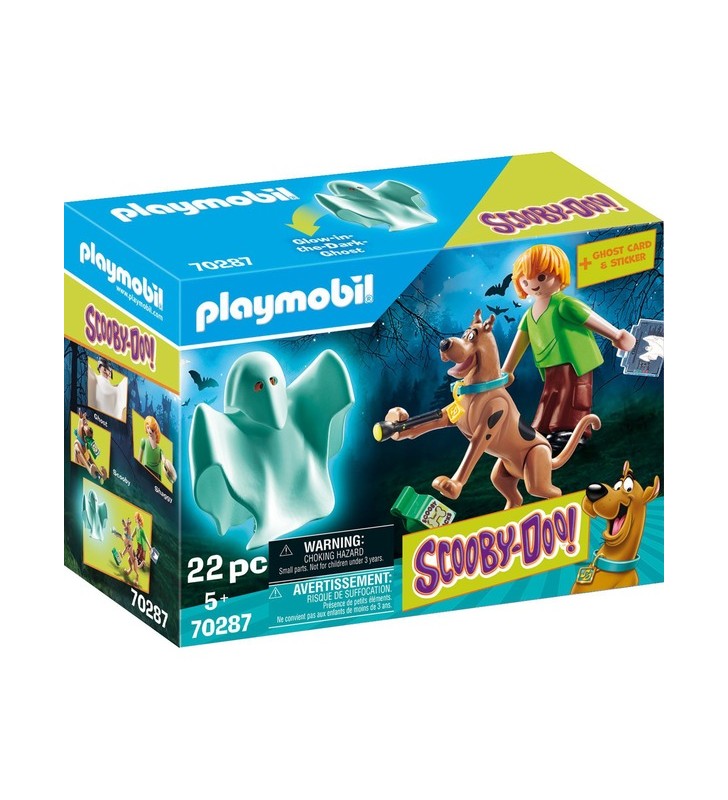 PLAYMOBIL 70287 SCOOBY-DOO! Scooby și Shaggy cu jucărie de construcție fantomă