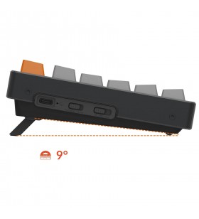 Keychron K10, tastatură pentru jocuri (negru/gri, aspect DE, Gateron G Pro Blue, cadru din aluminiu, RGB)