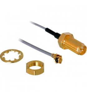 Mufă DeLOCK RP-SMA pentru instalare  mufă MHF/U.FL-LP-068, adaptor (20 cm)