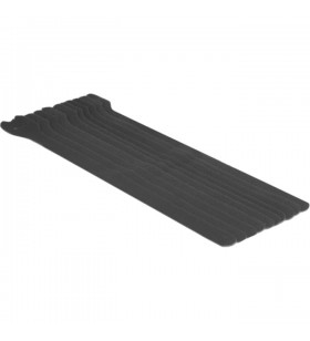 Legături de cablu Velcro DeLOCK 300 mm x 12 mm (negru, 10 bucăți)