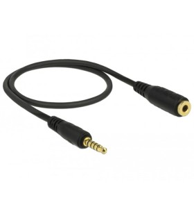 Cablu jack DeLOCK 3,5 mm 5 pini (tată)  3,5 mm 5 pini (tată) (negru, 1 metru)