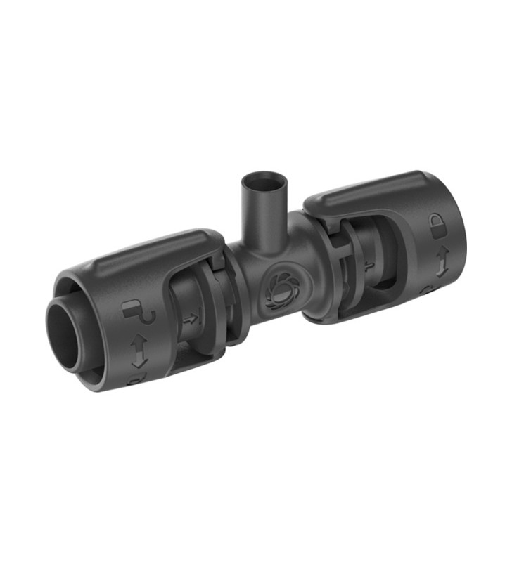 Piesă T GARDENA Micro-Drip-System pentru duze de pulverizare, 13mm (1/2"), racord (gri închis, 5 bucăți, model 2023)