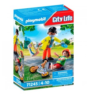 PLAYMOBIL 71245 City Life - paramedic cu pacient, jucarie de constructie