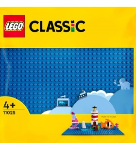 LEGO 11025 Jucărie de construcție cu placă de construcție albastră clasică (placă de bază pătrată, albastră, cu știfturi de 32x32)