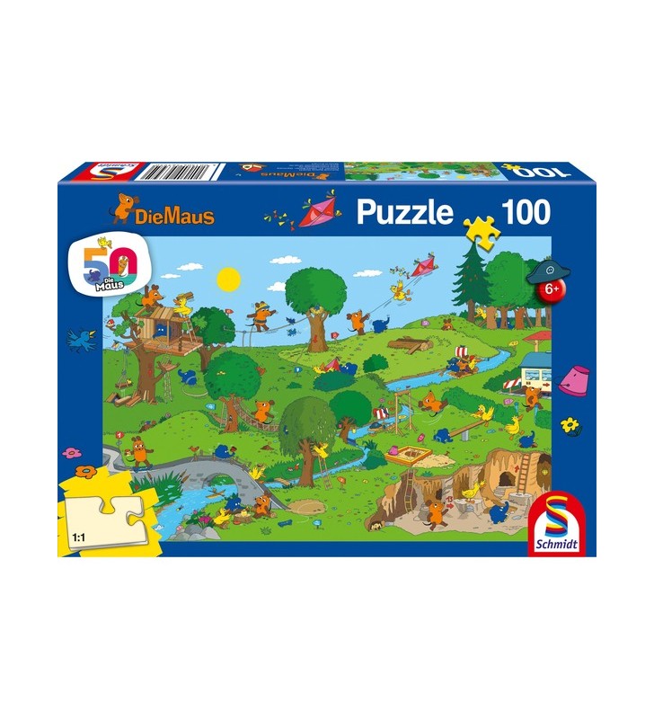 Jocuri Schmidt The Mouse: In the Play Park, Puzzle (100 piese)