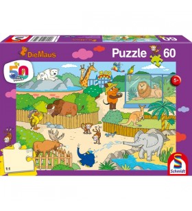 Jocuri Schmidt Mouse-ul: în grădina zoologică, puzzle (60 bucăți)