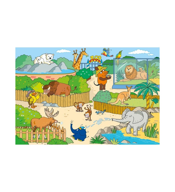 Jocuri Schmidt Mouse-ul: în grădina zoologică, puzzle (60 bucăți)
