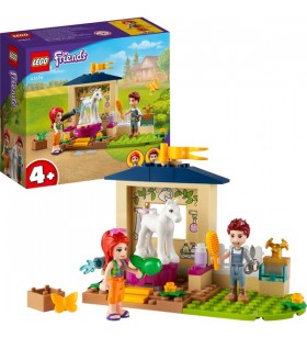 Jucărie de construcție pentru îngrijirea poneilor LEGO 41696 Friends (Grajd cu figurină de cal, mini figurine Mia și Daniel)