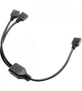 EKWB Cablu splitter EK-Loop D-RGB cu 2 căi, cablu Y (negru, 300 mm +/- 5 mm)