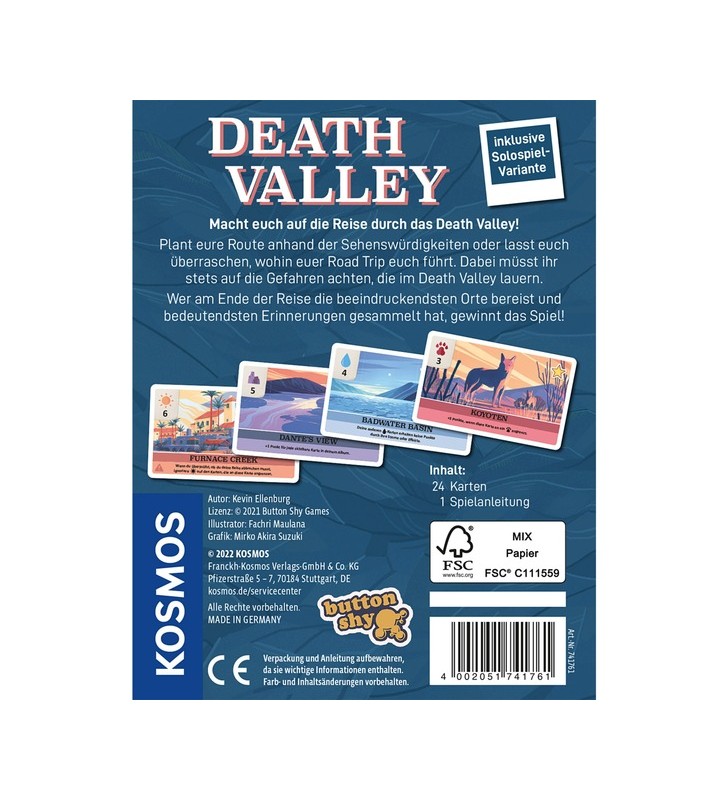 COSMOS Valea Morții, pachet de cărți