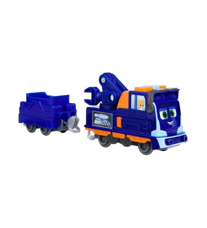 Spin Master Mighty Express Push-and-Go Mecanic de tren Milo cu mașină de jucărie Boxcar