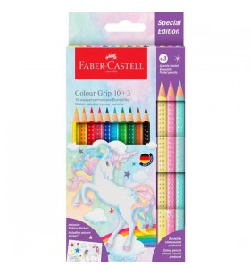 Faber-Castell colored pencil Color Grip Unicorn 10+3, set (incl. unicorn sticker)