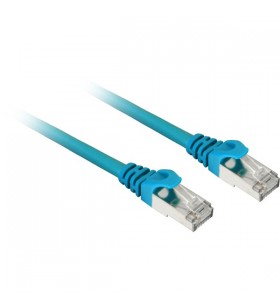 Cablu patch Sharkoon SFTP, RJ-45, cu cablu brut Cat.7a (albastru, 5 metri)