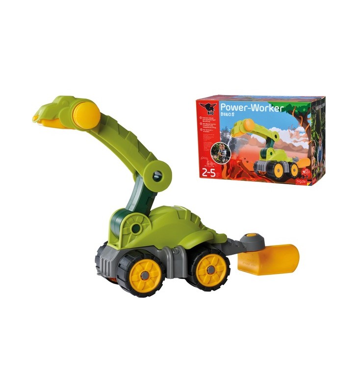 Vehicul de jucărie BIG Power Worker Mini Dino Diplodocus (verde galben)