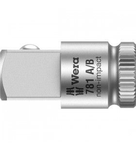 Conector Wera 781 A/B 1/4", adaptor (crom, pentru prize de 3/8")