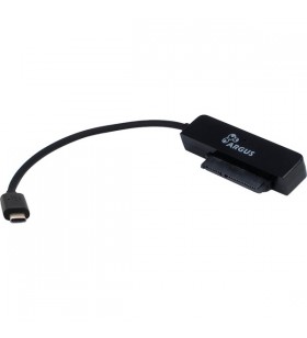 Adaptor Inter-Tech USB 3.2 Gen 1, mufă USB-C - mufa SATA 15 pini + 7 pini (negru)