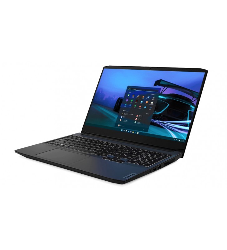 Laptop Lenovo IdeaPad Gaming 3 15IHU6, Intel Core i5-11320H, 15,6 inchi, RAM 16 GB, SSD 512 GB, nVidia GeForce RTX 3050 4 GB, fără sistem de operare, negru