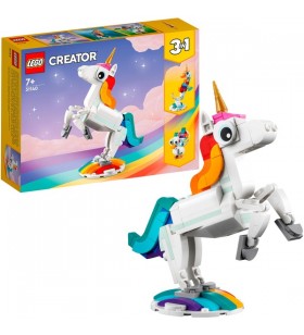 Jucărie de construcție cu unicorn magic LEGO 31140 Creator 3 în 1