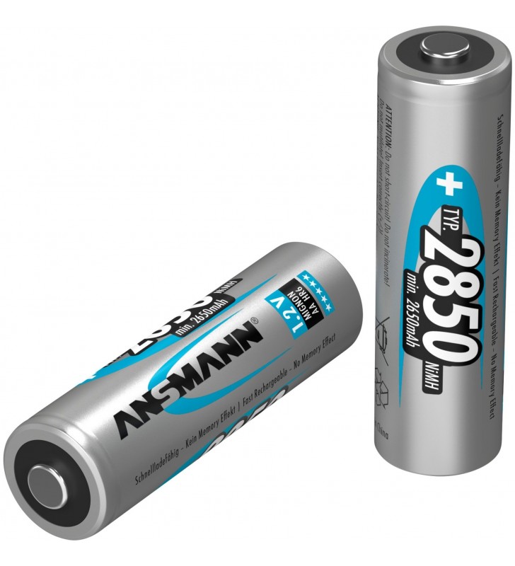Ansmann  2850mah, baterie (albastru, 2x aa (mignon))