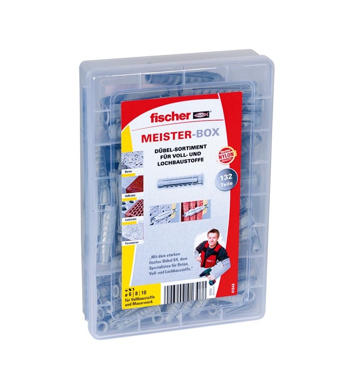 cutie master fischer cu diblu SX (gri deschis, 132 bucăți)
